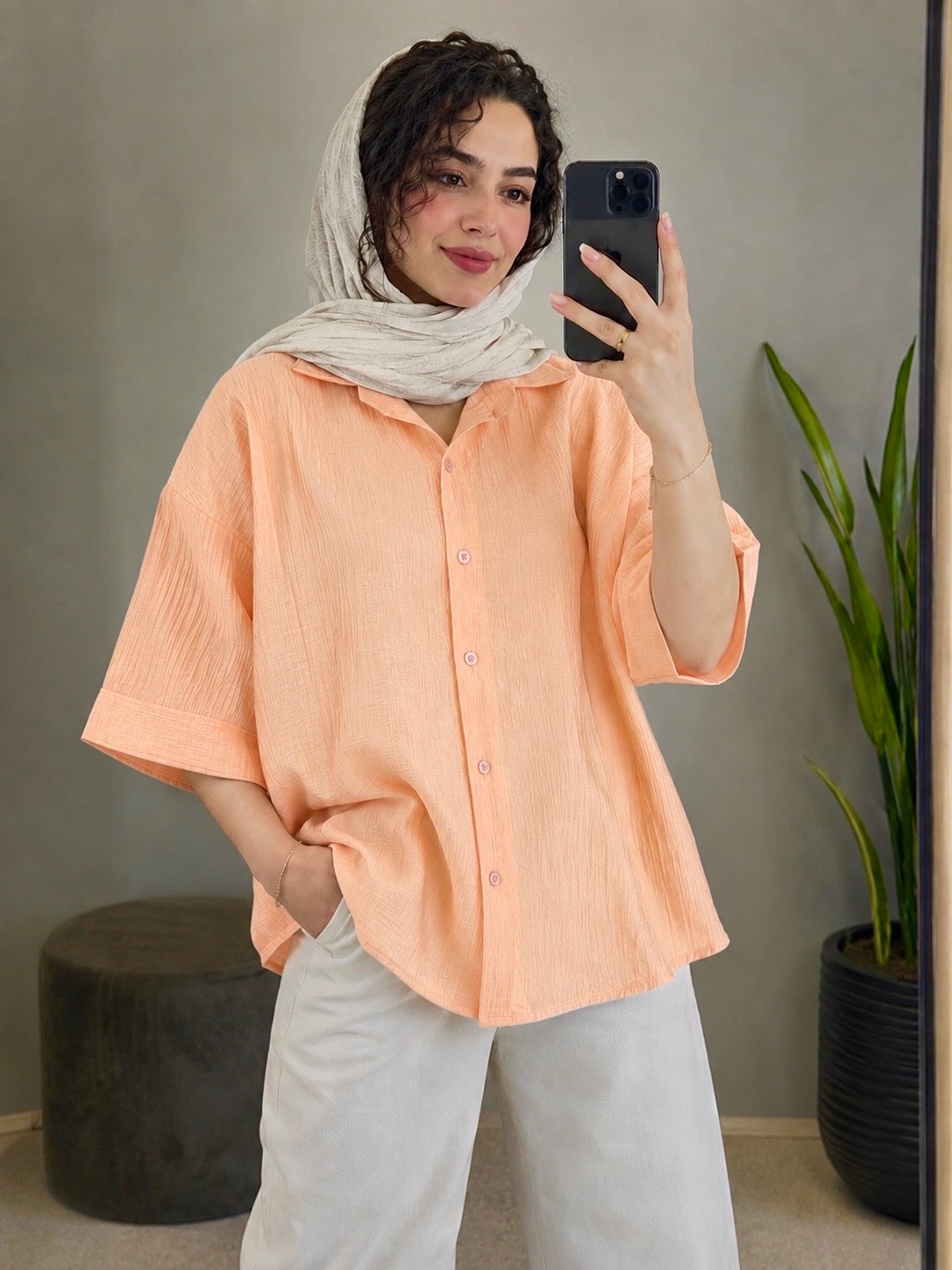 شومیز شیشه ای چروک