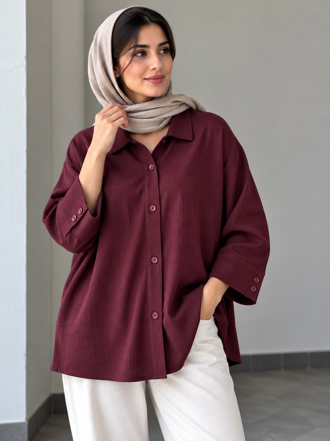 شومیز یقه هفت نوران