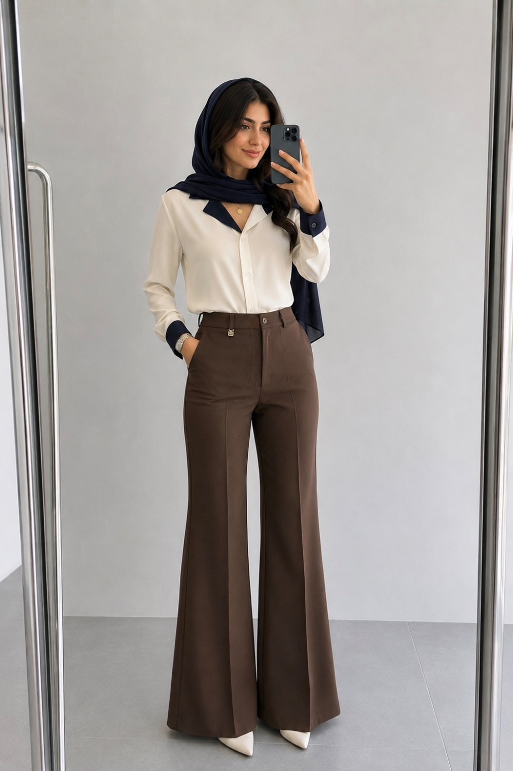 شلوار دمپا دبل ترک زنانه شکلاتی