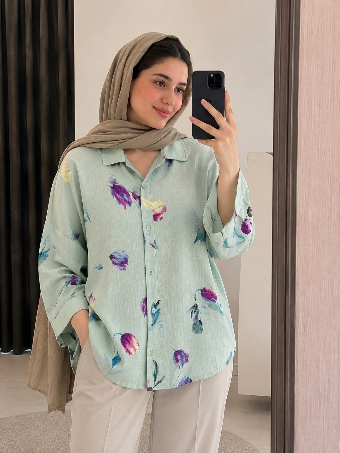 شومیز لنوین گل رز