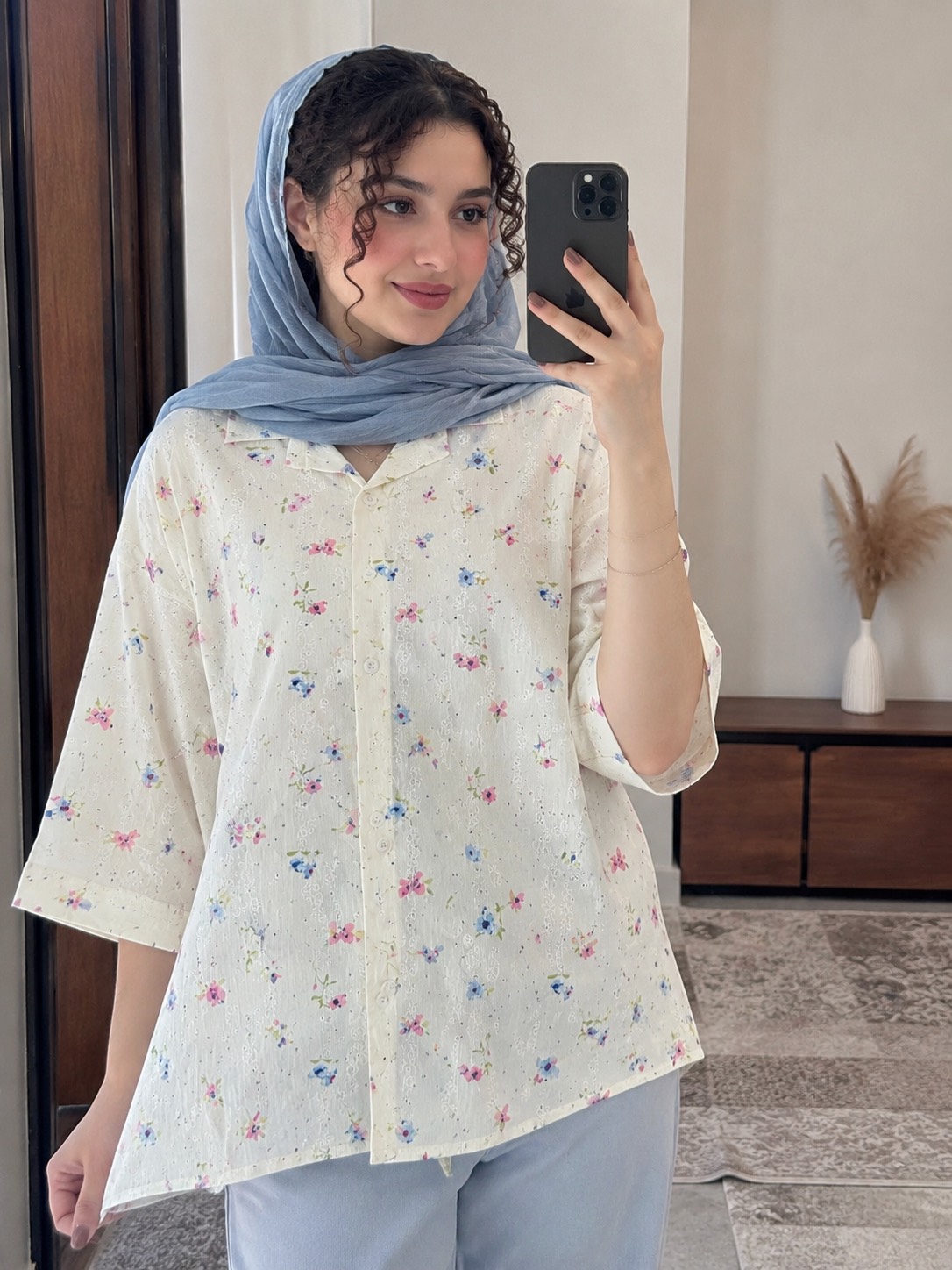 شومیز لینن خامه دوزی