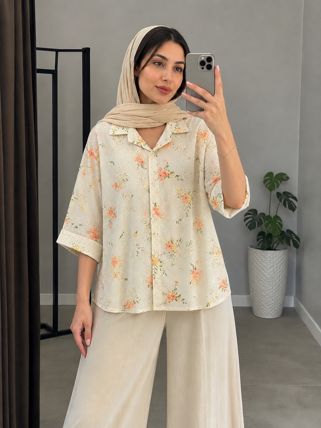 شومیز لینن خامه دوزی مهسا