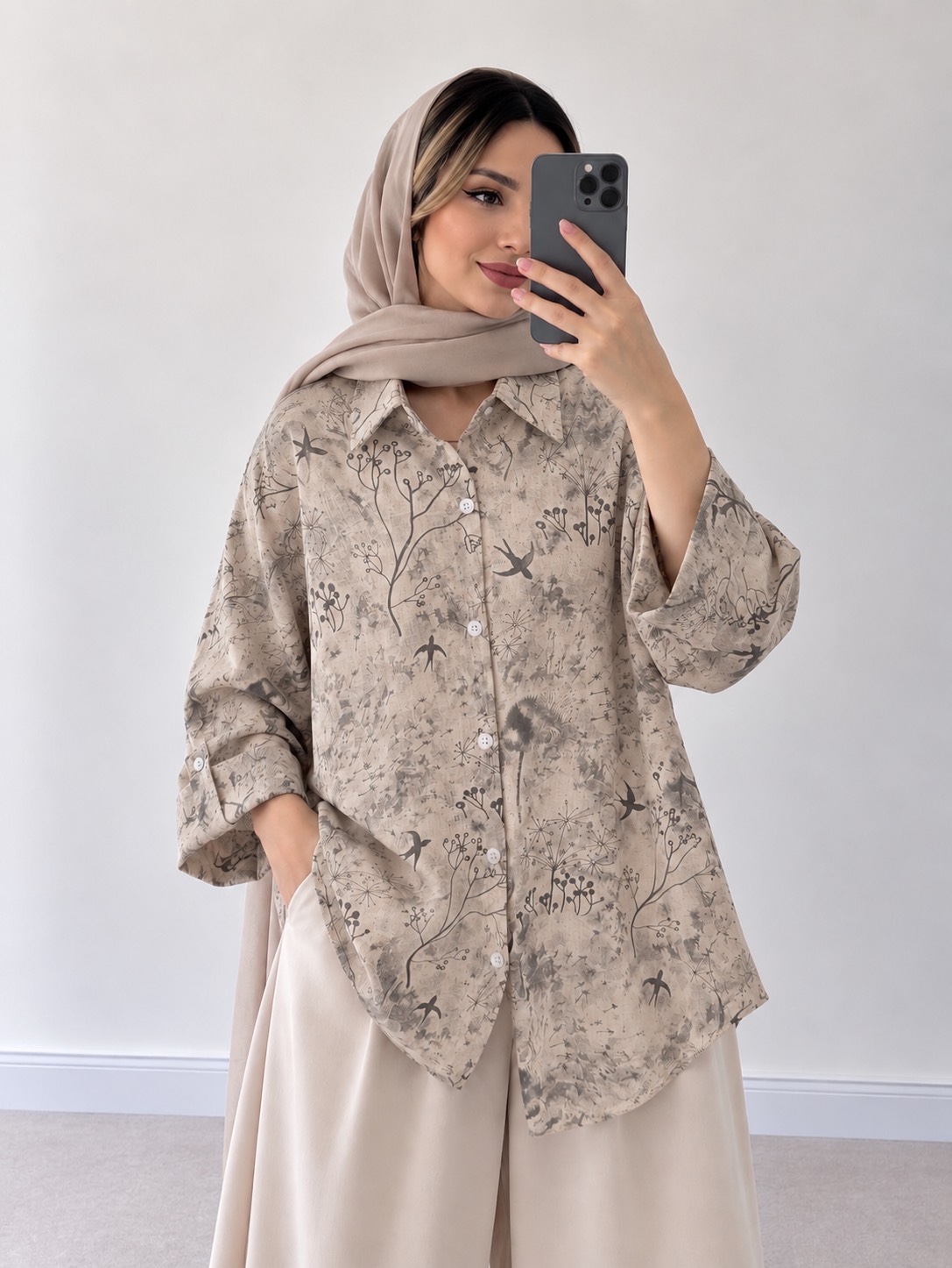 شومیز لینن برکه
