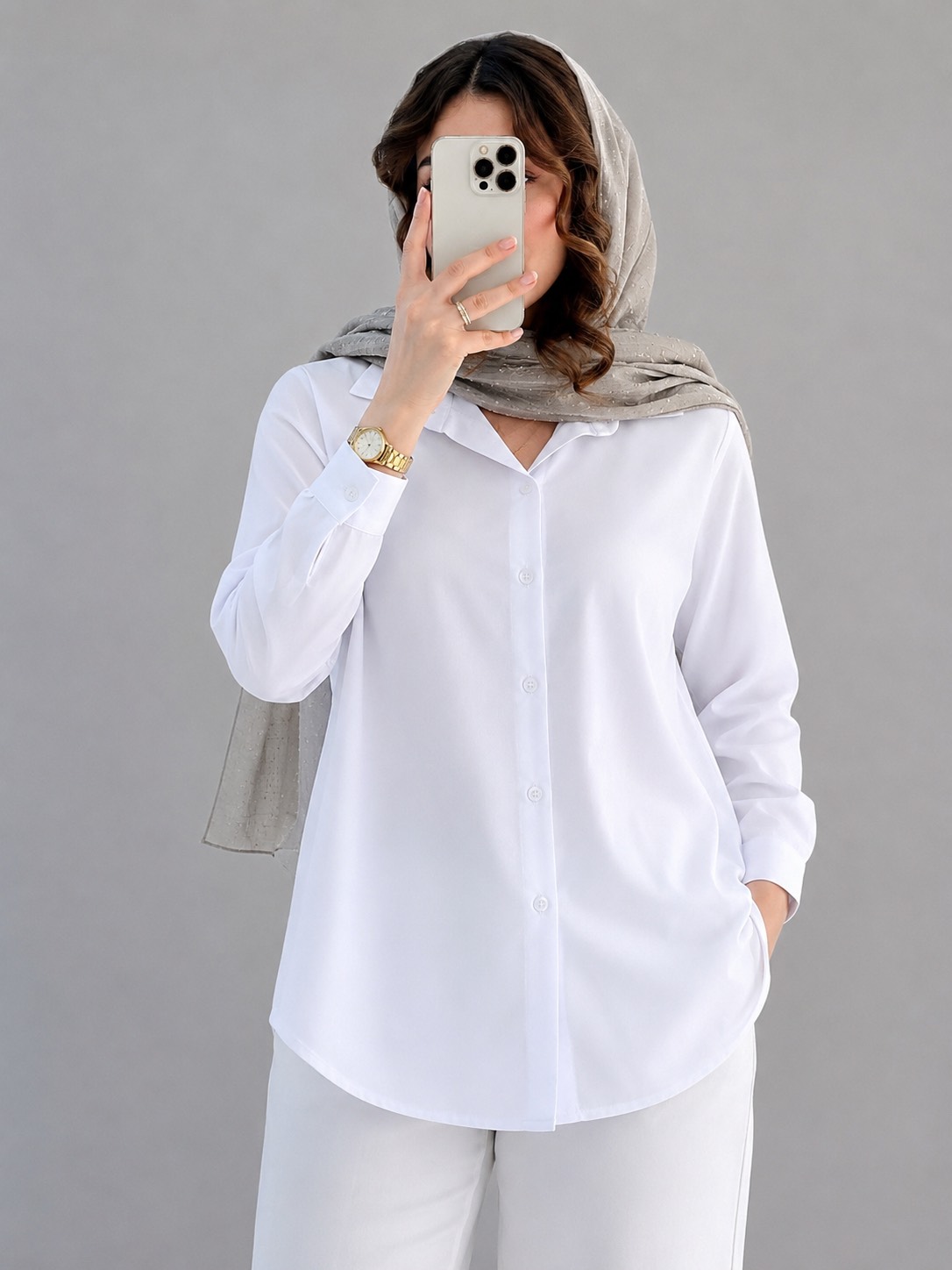 شومیز نخی سفید