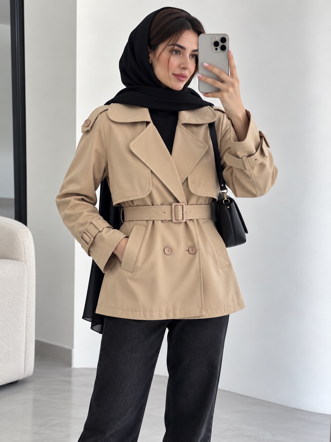 ترنچ کت یقه انگلیسی
