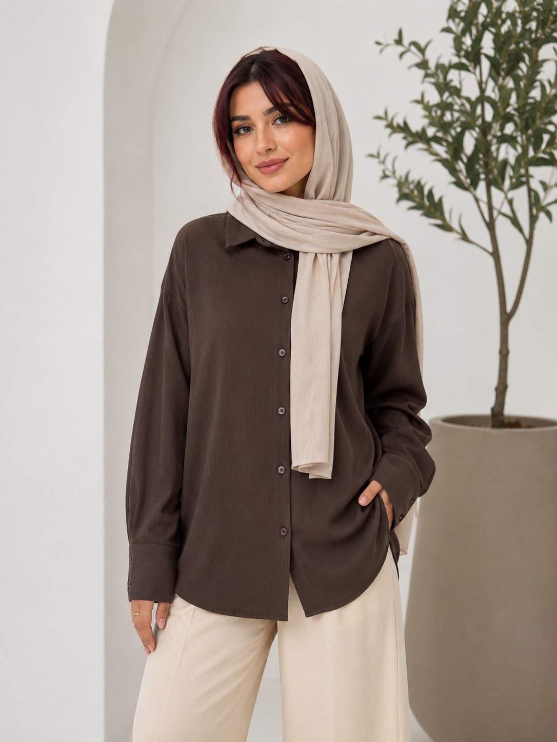 شومیز کرپ میله ای یارا